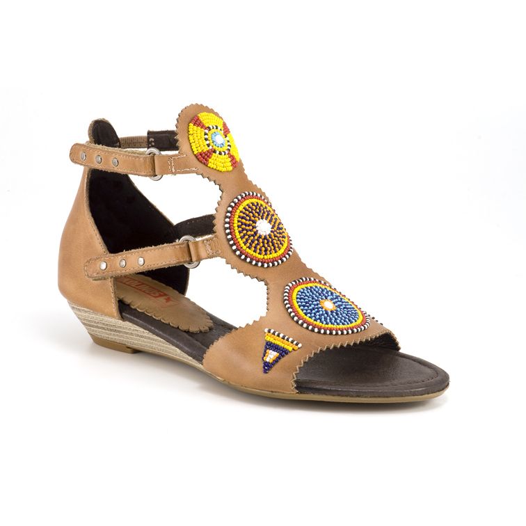 Maasai Beaded Wedge Sandals