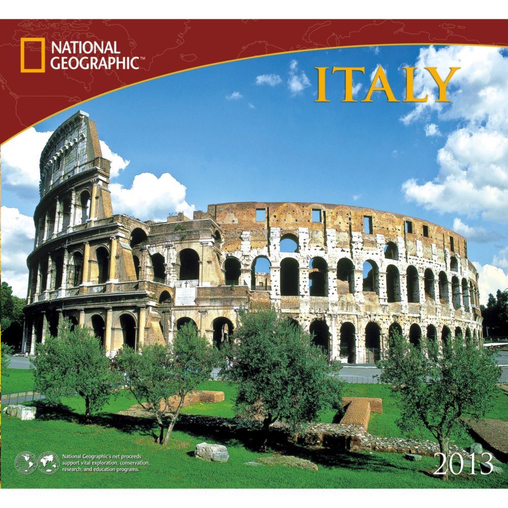 2013 National Geographic Italy Wall Calendar