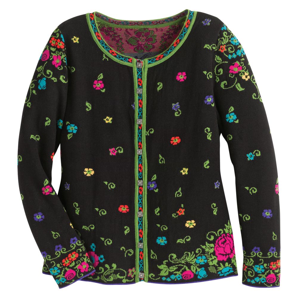 Serbian Floral Wool Cardigan