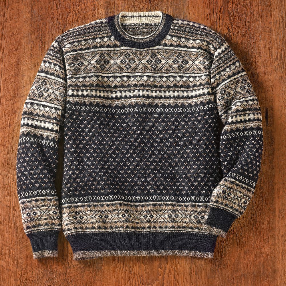 Men's Blue Night Alpaca Sweater