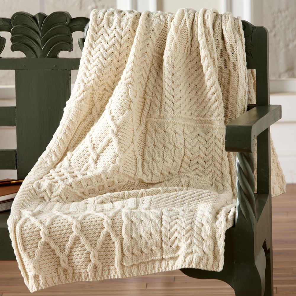 Traditional Irish Aran Throw