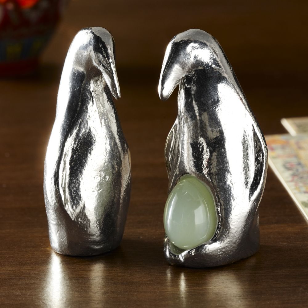 Wishnest Emperor Penguin Pewter Figurines