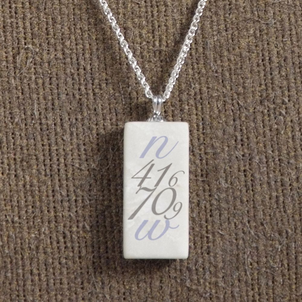 Personalized Longitude and Latitude Place Necklace