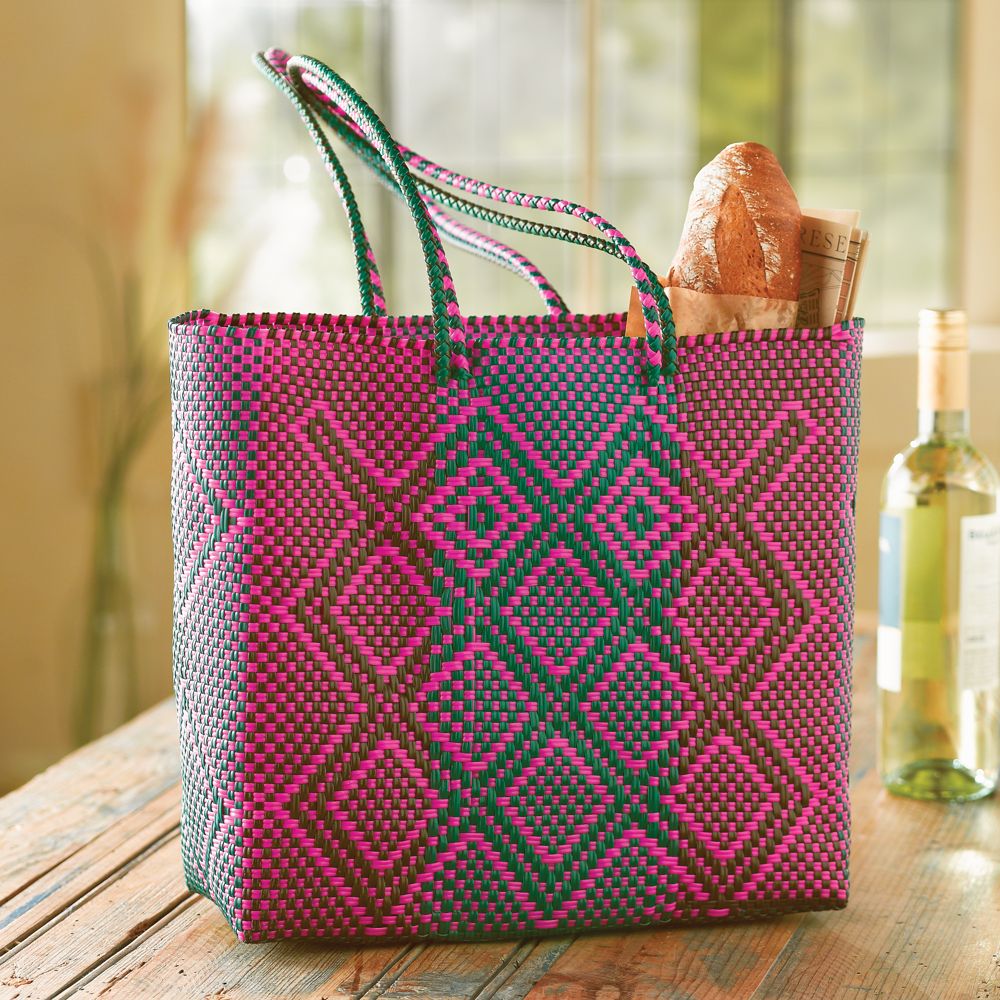 Oaxacan Handwoven Plastic Tote