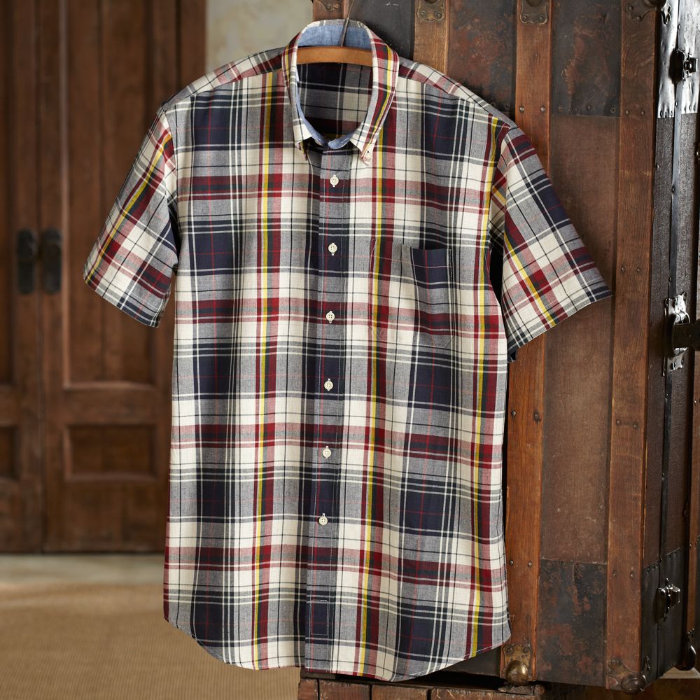 Madras Plaid Travel Shirt