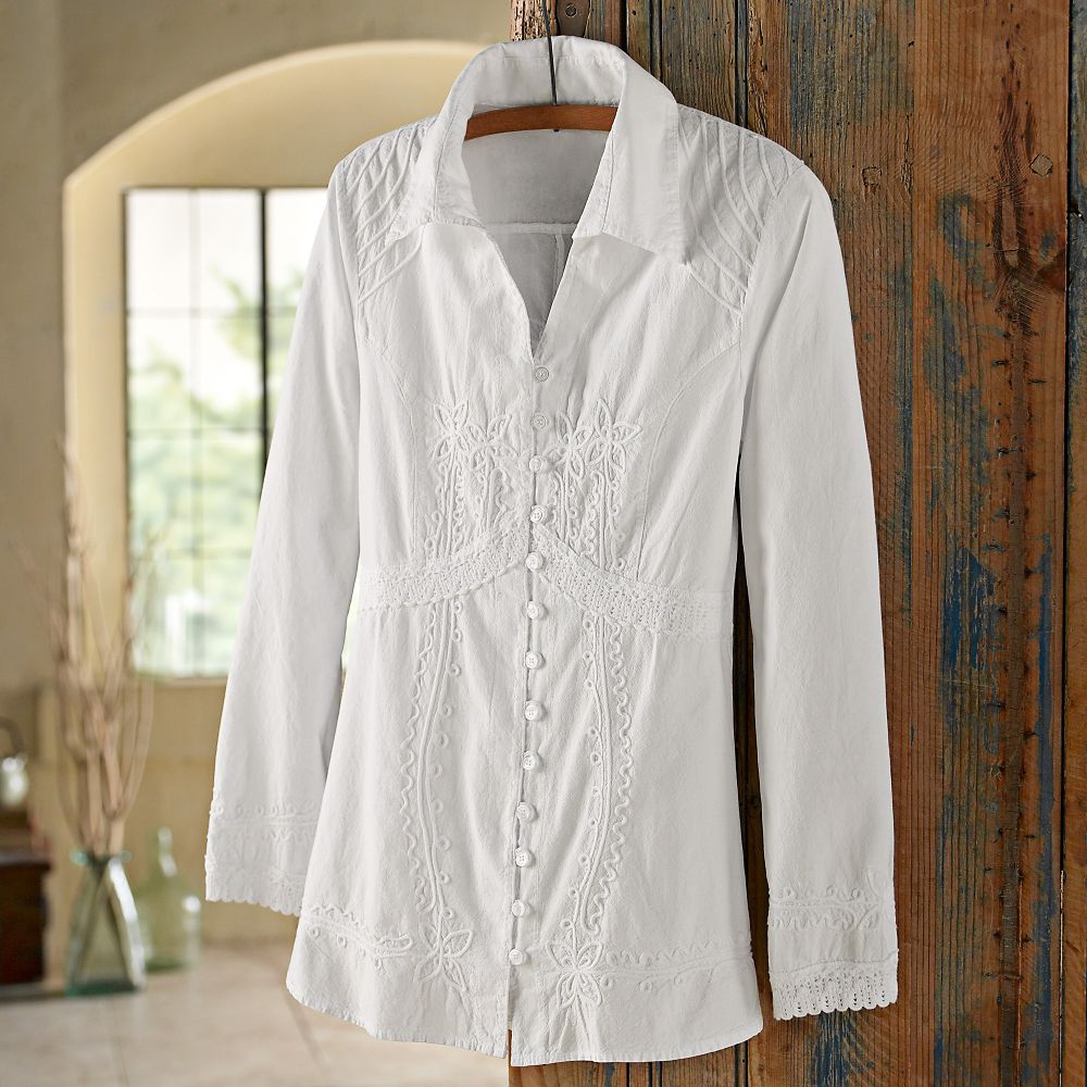 Lily of the Incas Button-front Blouse