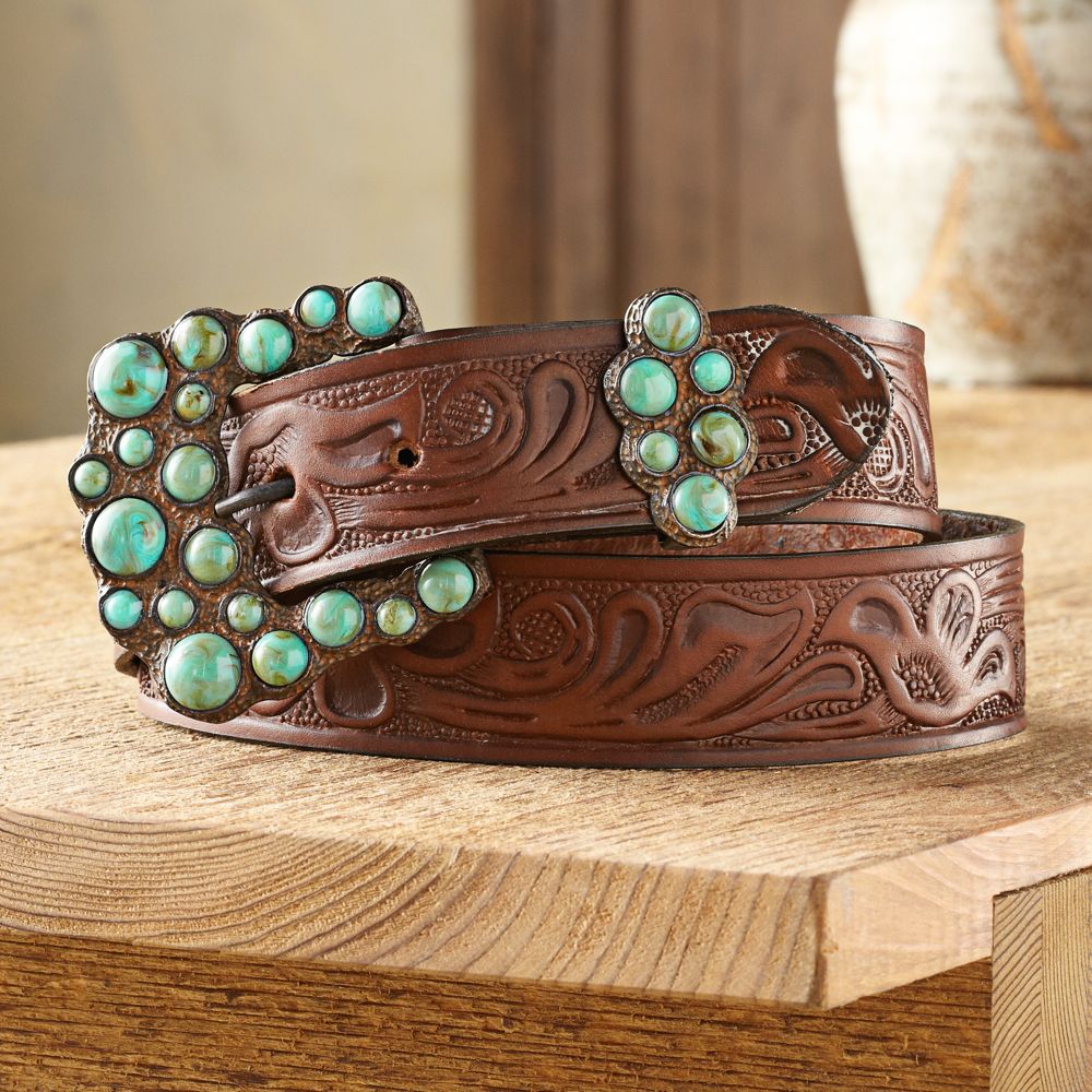 Madrid Falls Tooled Leather Belt