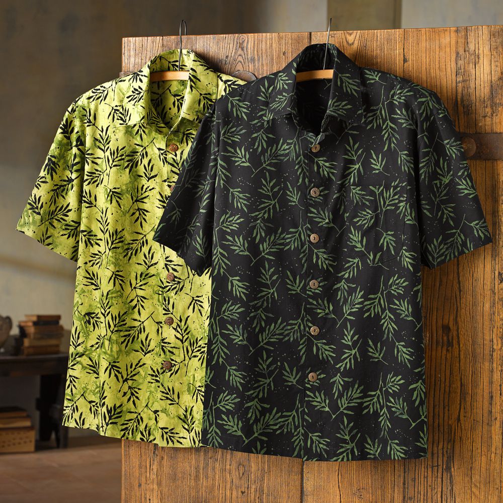 Indonesian Palm Batik Shirt