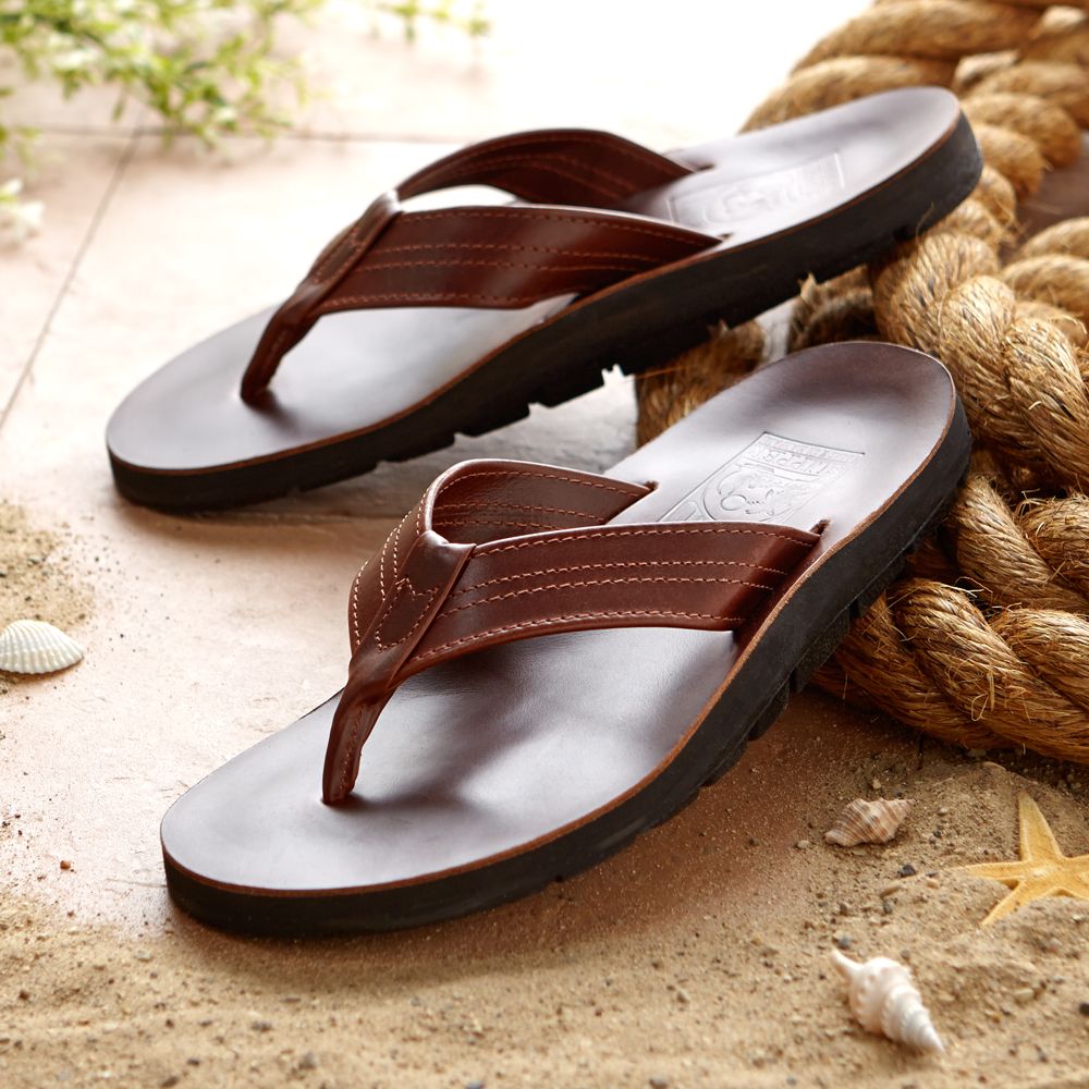 hawaiian leather flip flops