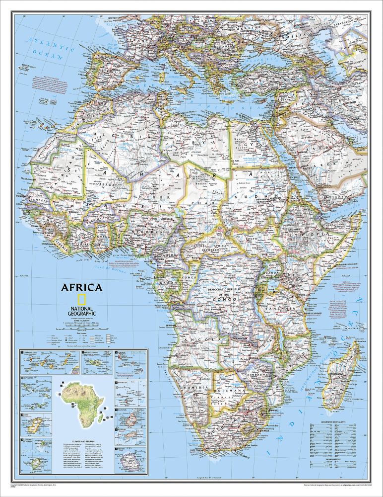 Africa Political Map, Enlarged