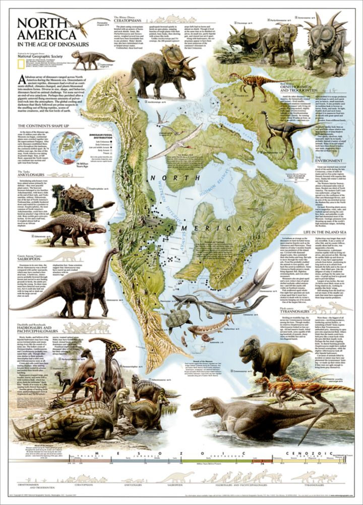 Dinosaurs of North America Map
