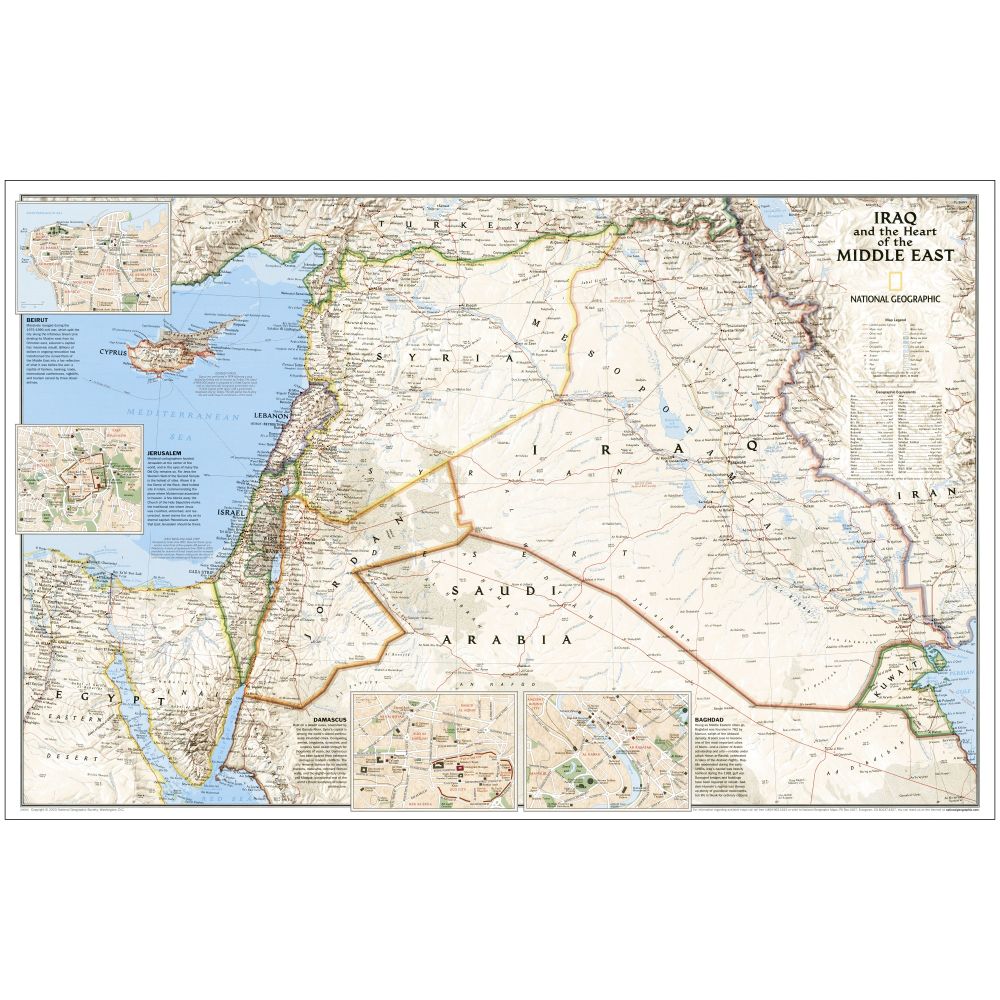 Iraq and the Heart of the Middle East Thematic Map 