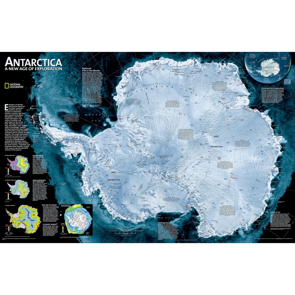 Antarctica Satellite Map 