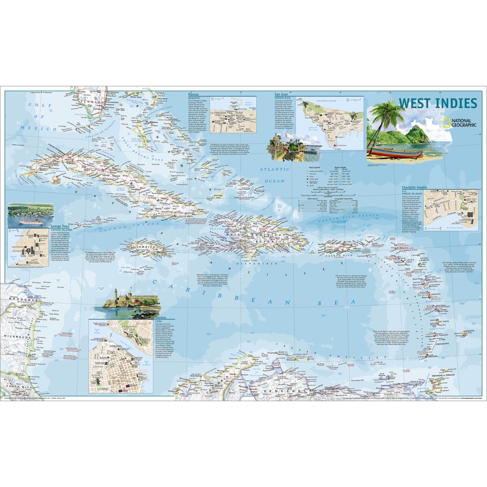 West Indies Traveler Map