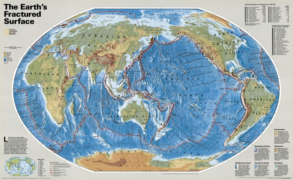 Earth's Fractured Surface Thematic Map 