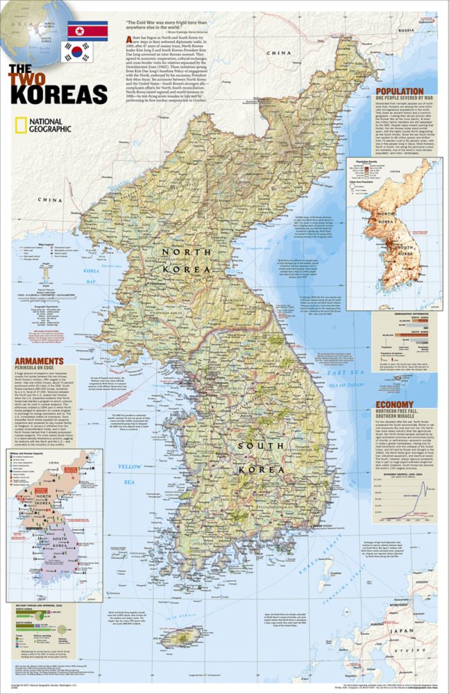 The Two Koreas Map