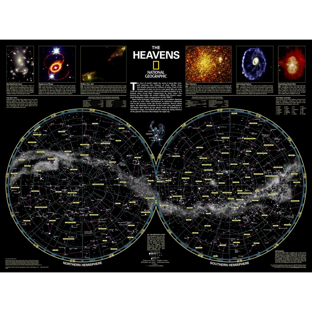The Heavens Map, Laminated