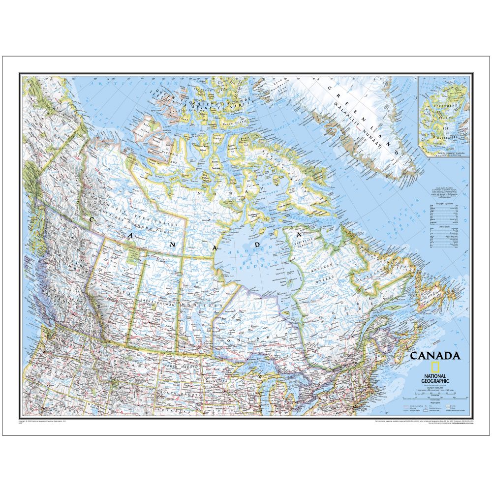 Canada Political Map, Laminated