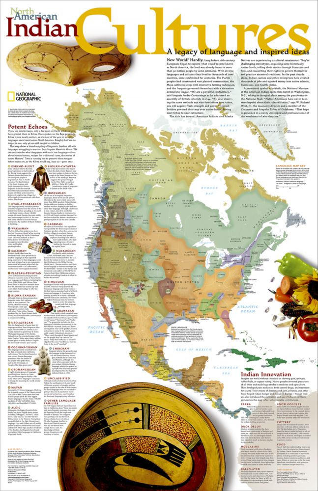 North American Indian Cultures Map