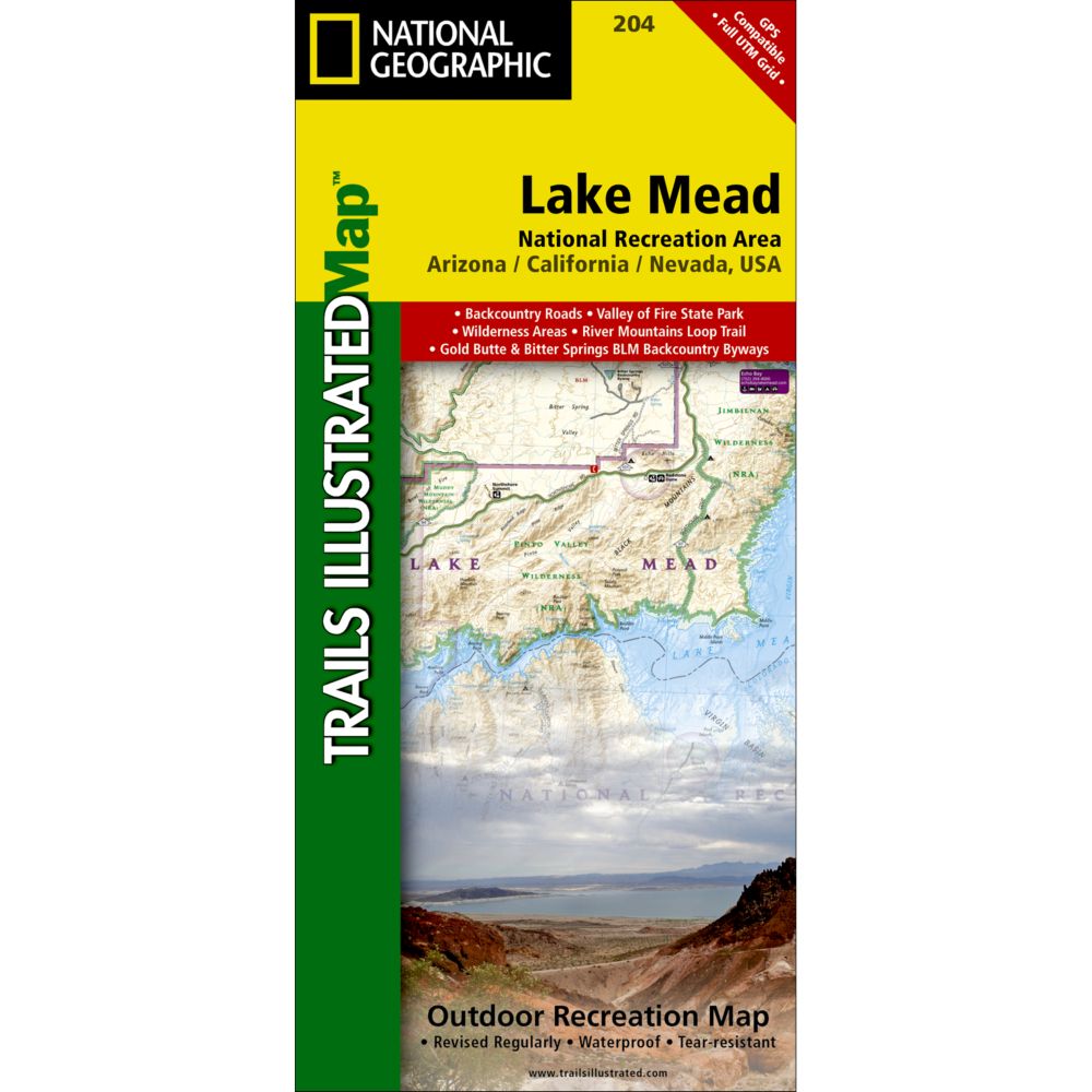 National Geographic Lake Mead National Recreation Area Trail Map 