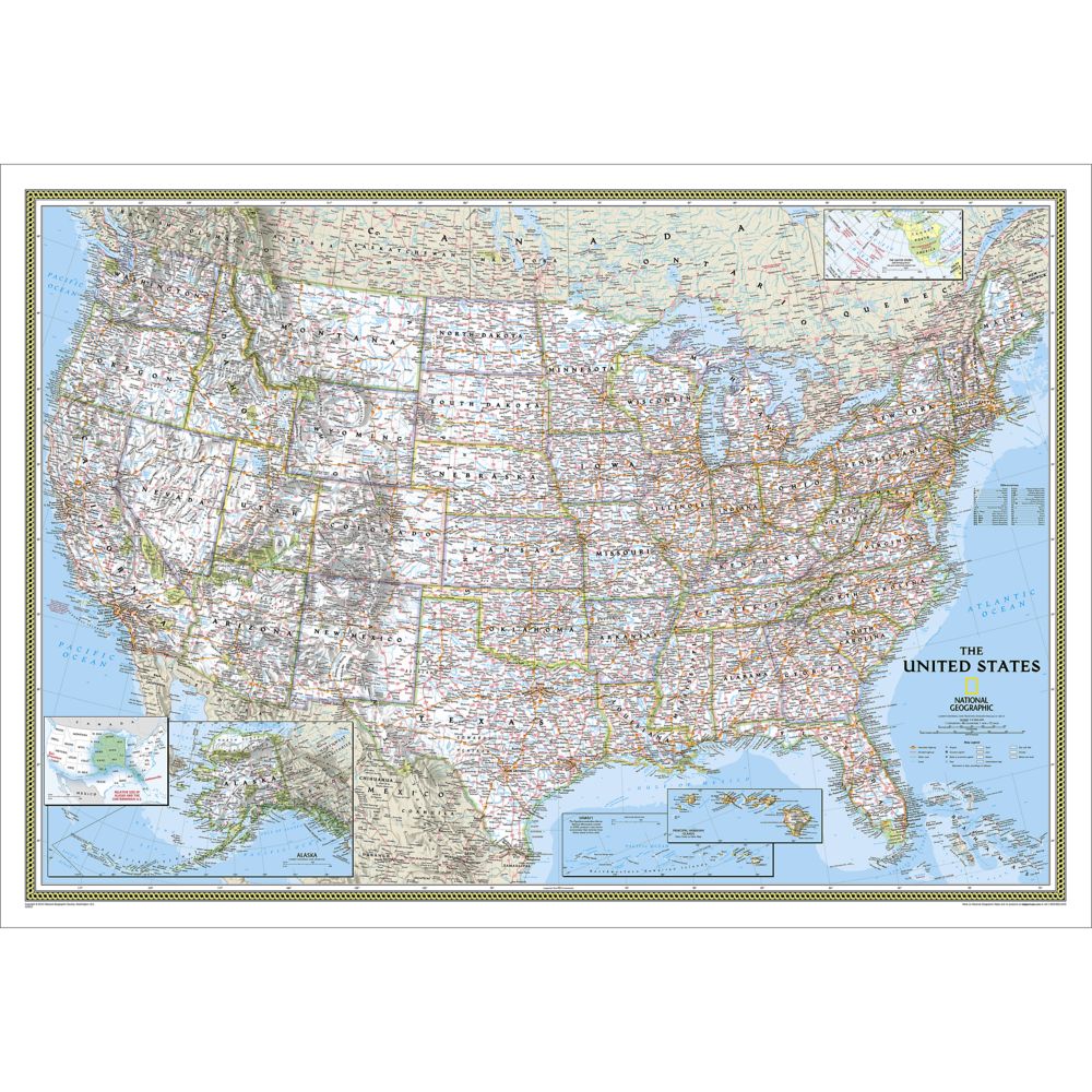 U.S. Political Map (Classic), Laminated