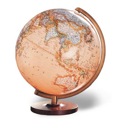 Voyage Earth-toned Illuminated Desk Globe