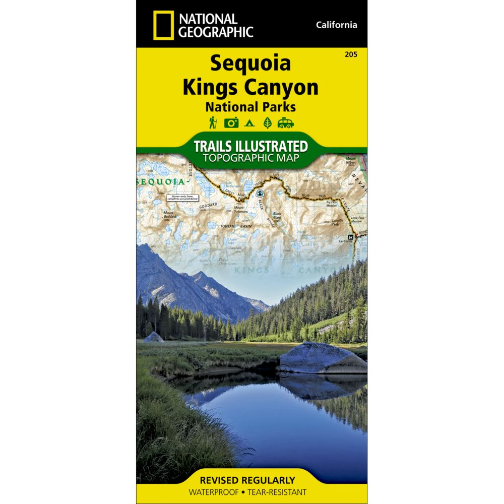 205 Sequoia/Kings Canyon National Park Trail Map