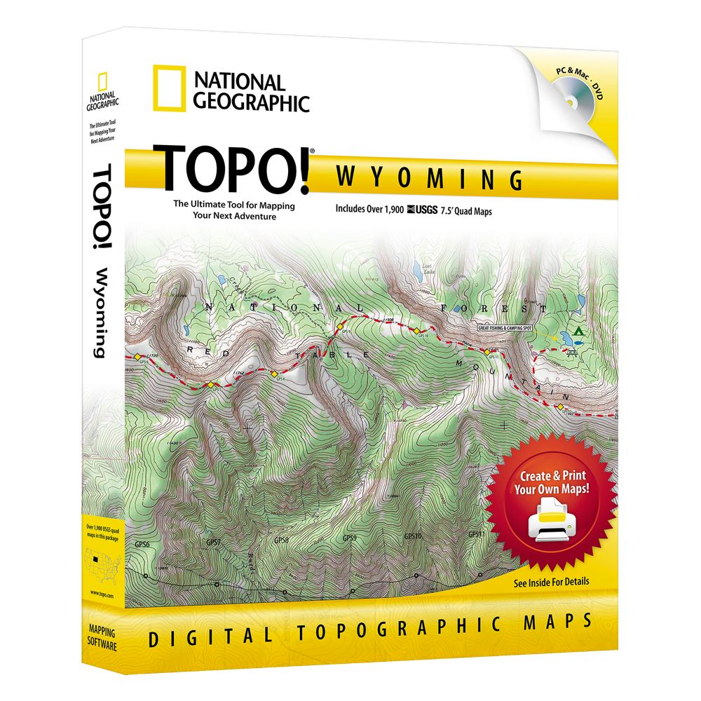 National Geographic TOPO! Wyoming CD-ROM