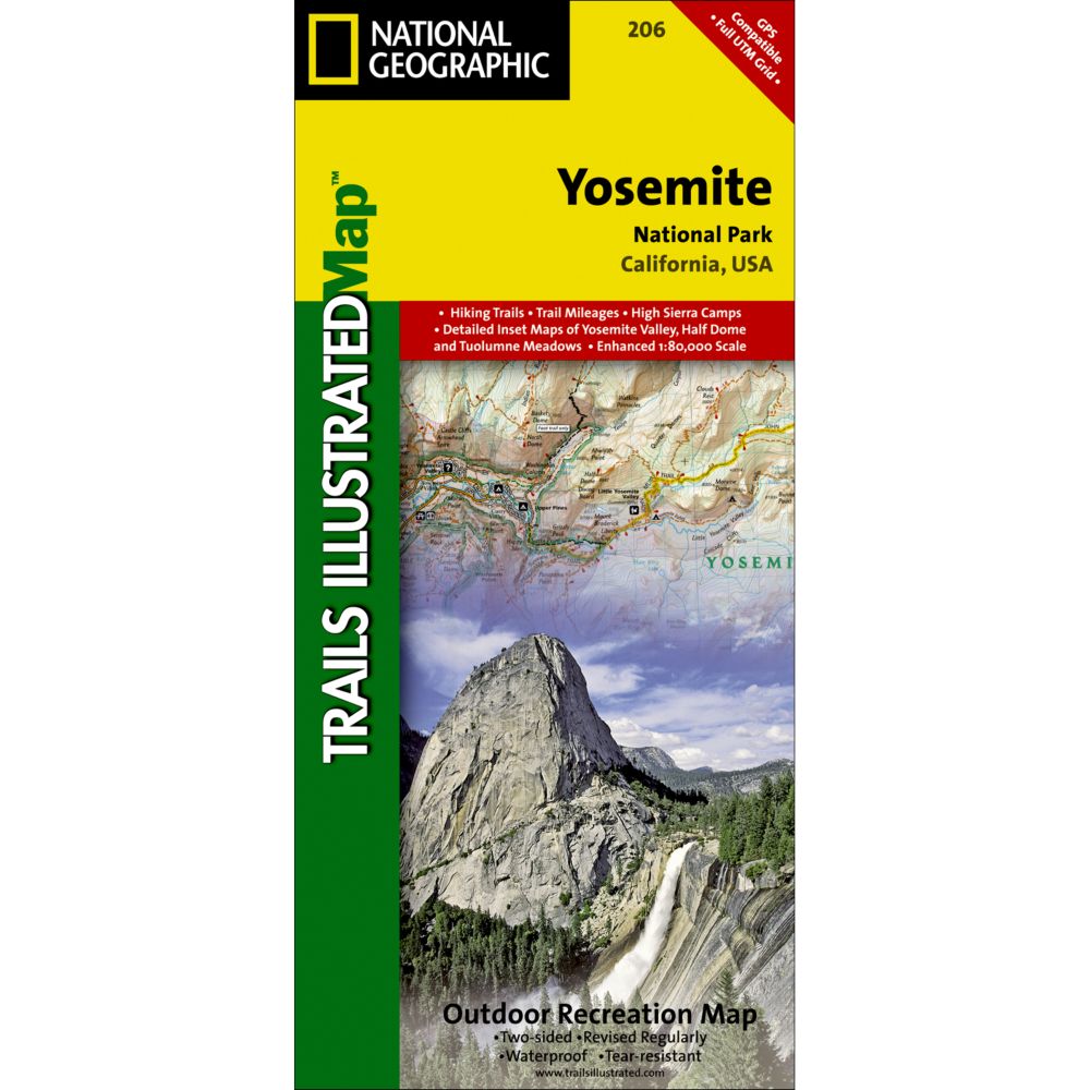 206 Yosemite National Park Trail Map 