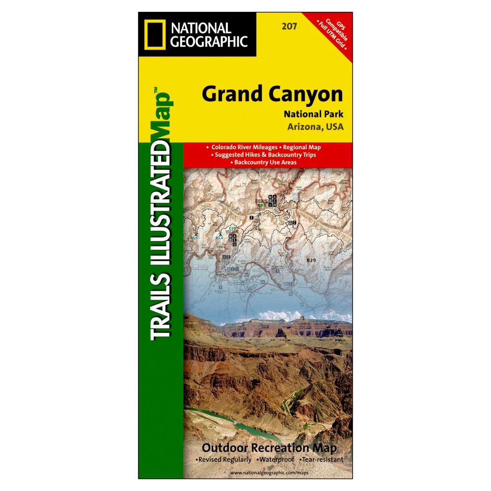 207 Grand Canyon National Park Trail Map 