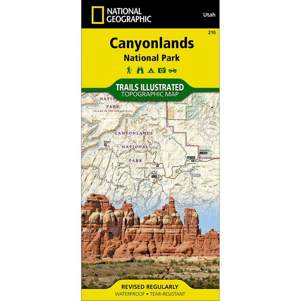 210 Canyonlands National Park-Needles/Island in the Sky Trail Map