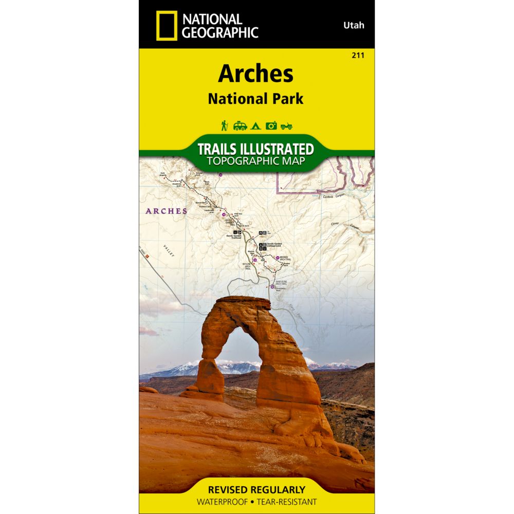 211 Arches National Park Trail Map