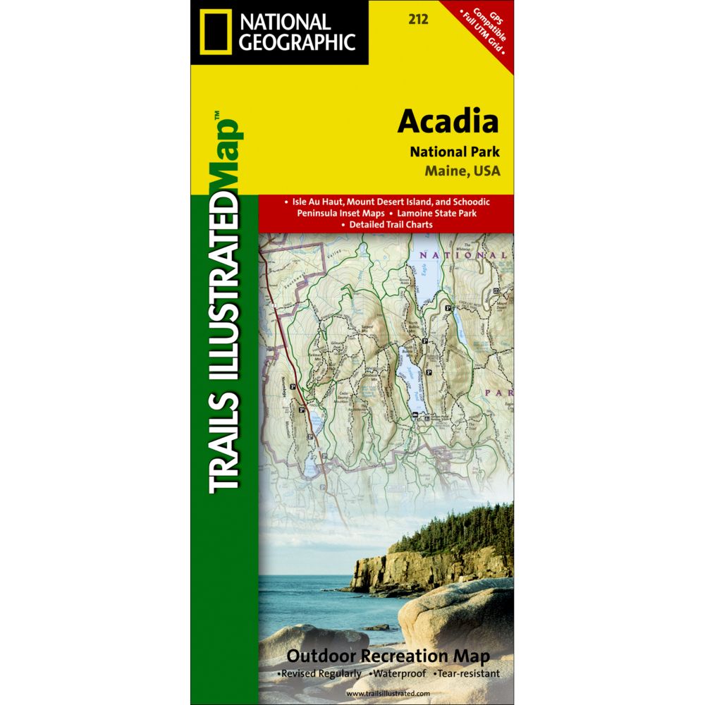 212 Acadia National Park Trail Map 