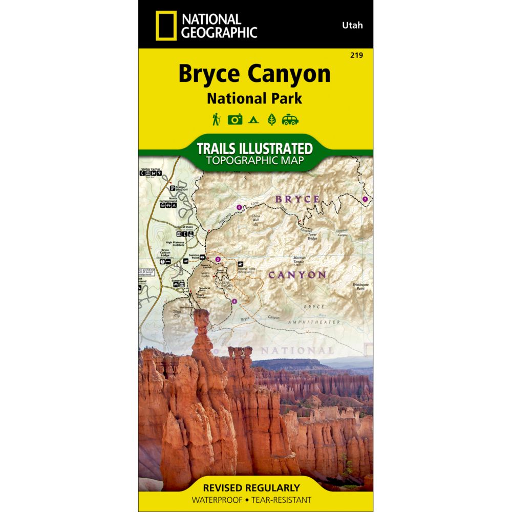 219 Bryce Canyon National Park Trail Map 