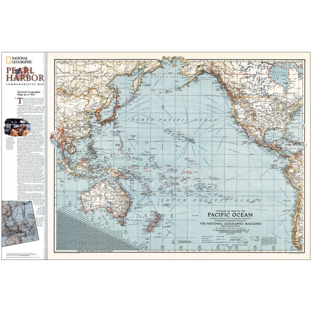 Pearl Harbor Commemorative Map 