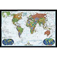 World Political Map (Bright-colored), Laminated