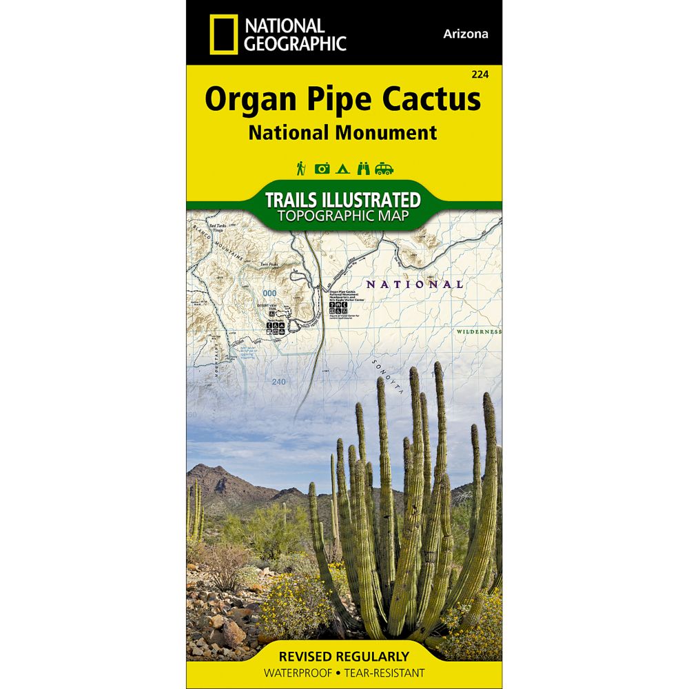 National Geographic Organ Pipe Cactus National Monument Trail Map 