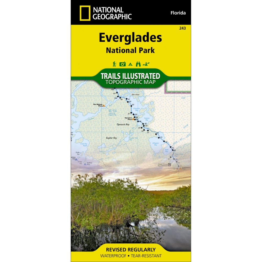 National Geographic Everglades National Park Map