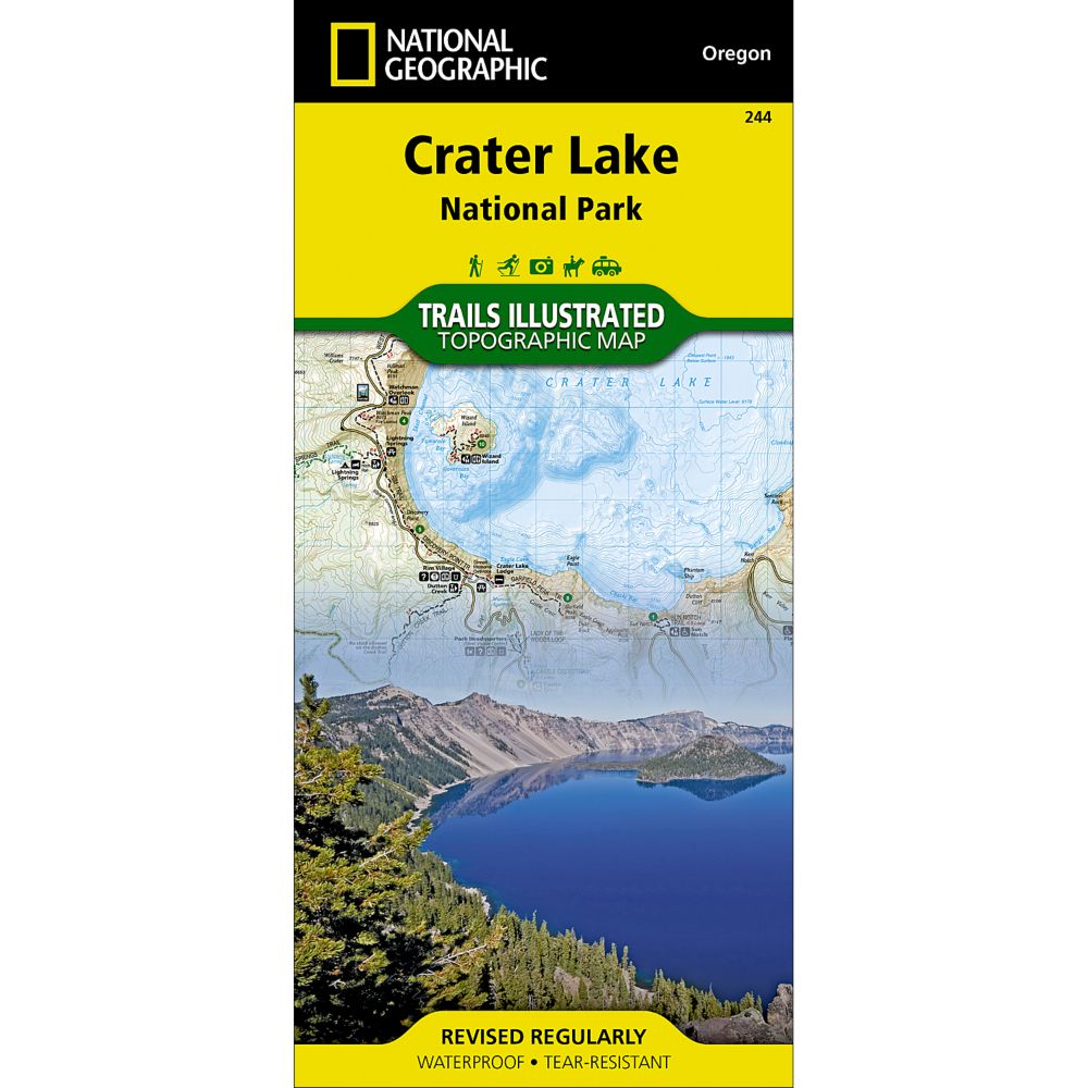 244 Crater Lake National Park Trail Map 