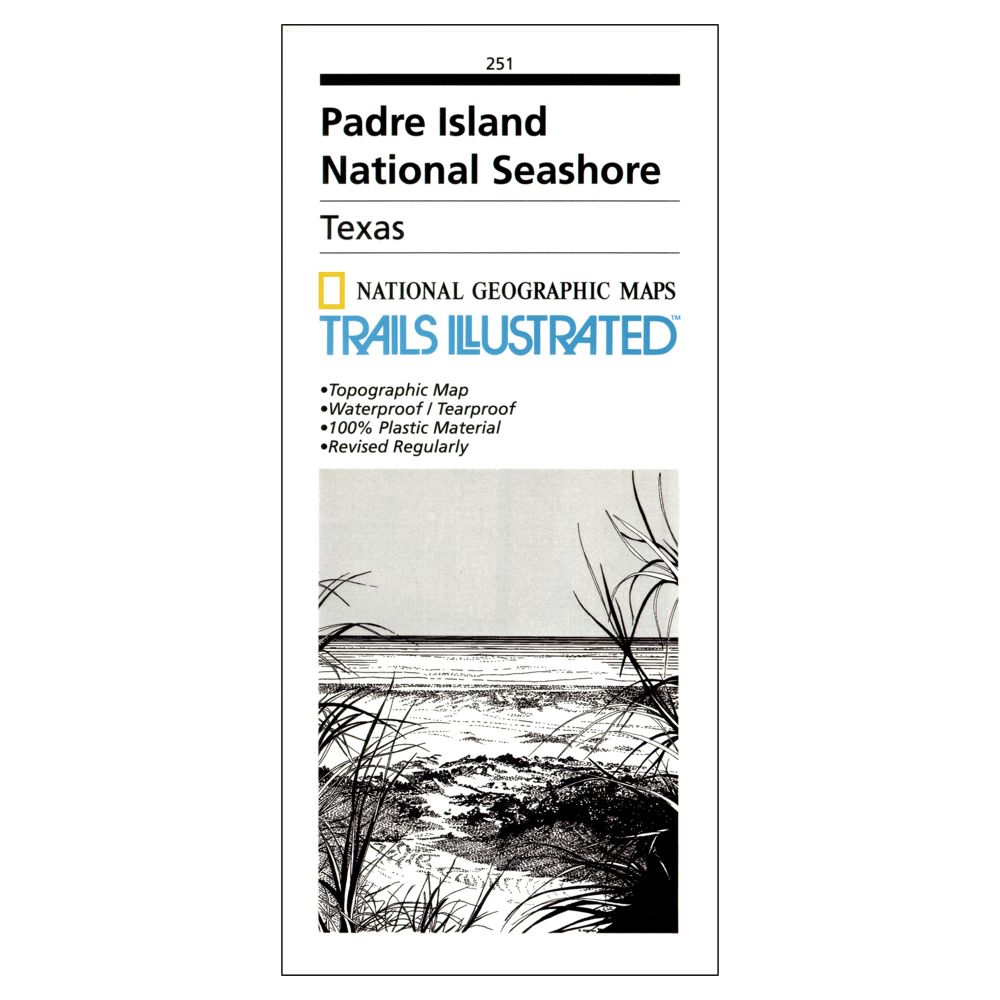 National Geographic Padre Island National Seashore Trail Map 