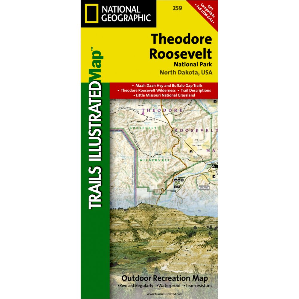 259 Theodore Roosevelt Np/ Maah Daah Hey Trail Map
