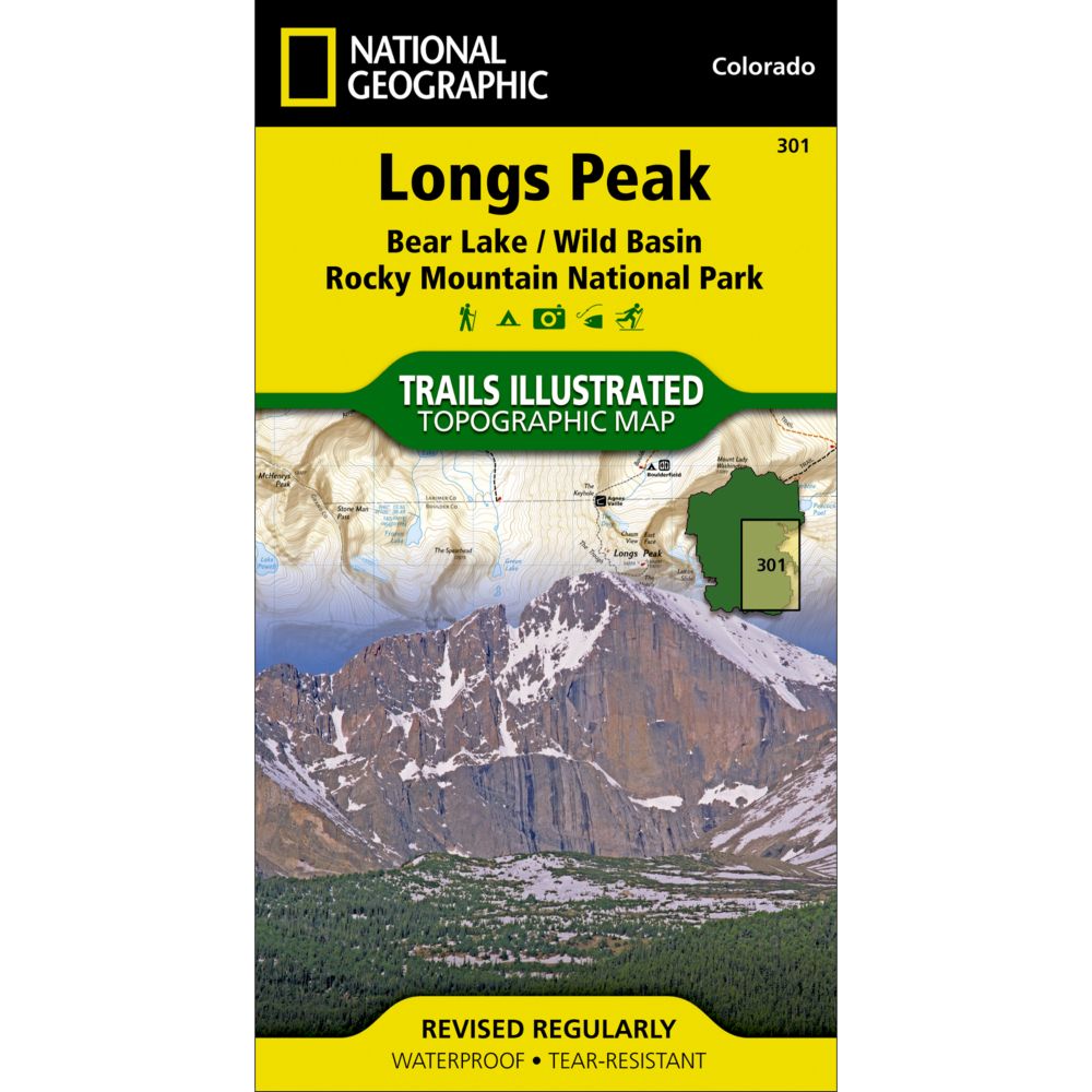 301 Longs & McHenrys Peak Trail Map
