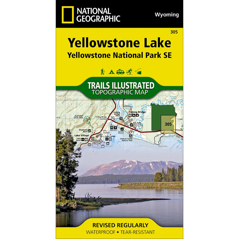 305 Southeast Yellowstone - Yellowstone Lake Trail Map