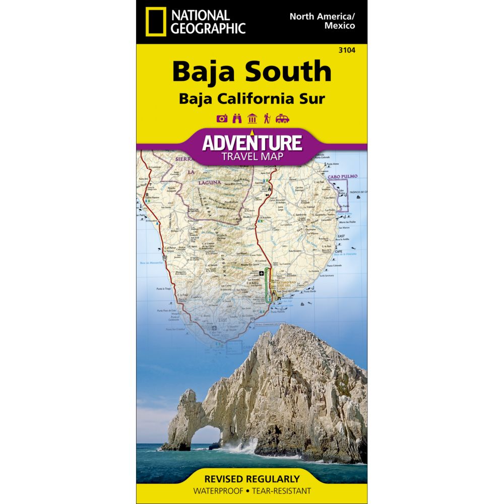 National Geographic Baja South Adventure Map