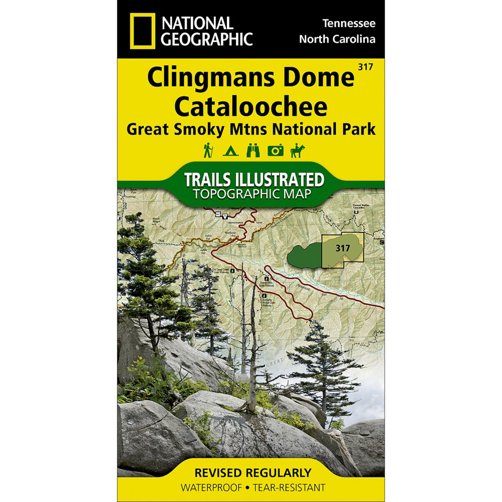 317 Clingmans Dome / Cataloochee, Great Smoky Mountains National Park Trail Map
