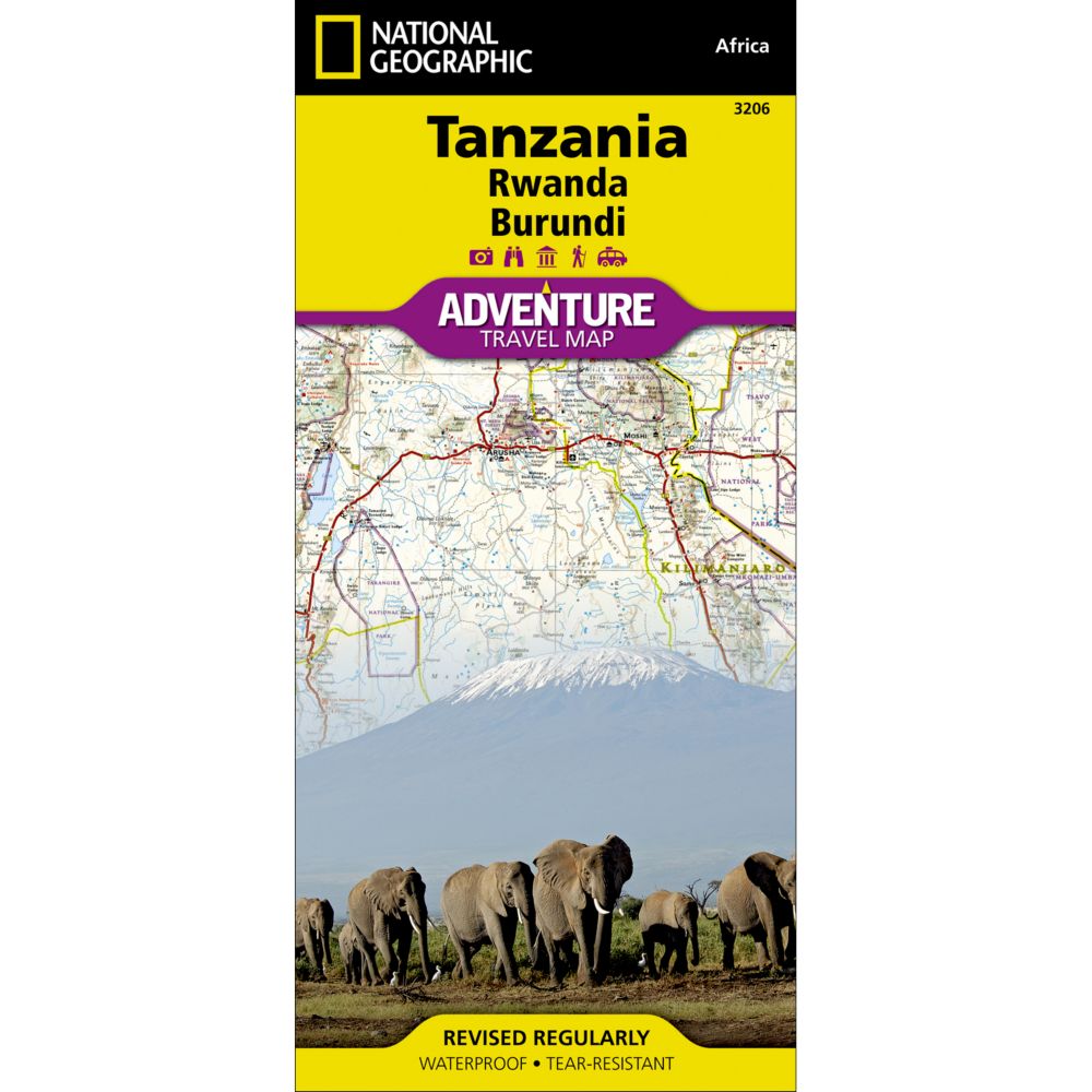 Tanzania, Rwanda, Burundi Adventure Map