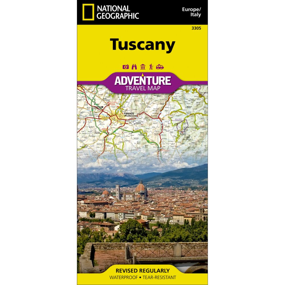 National Geographic Tuscany Adventure Map