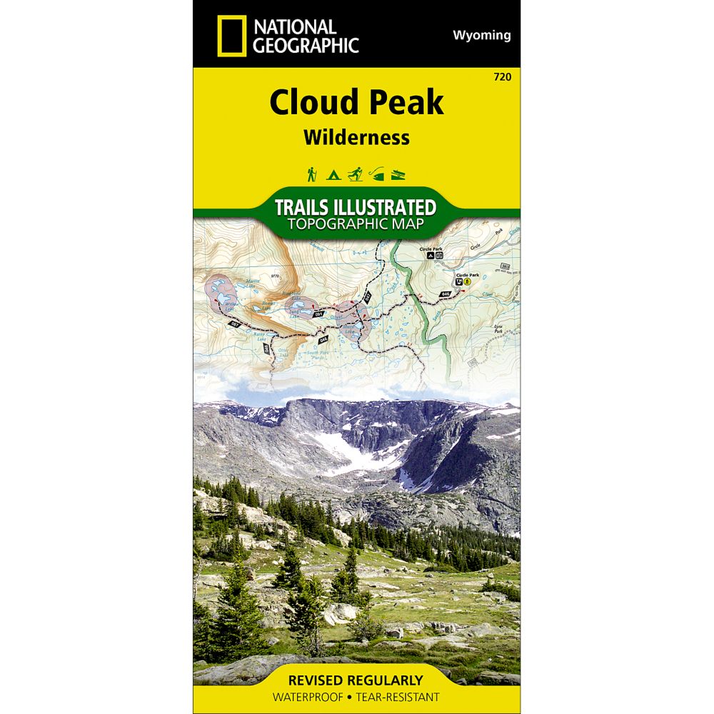 720 Cloud Peak Wilderness, Bighorn National Forest Trail Map