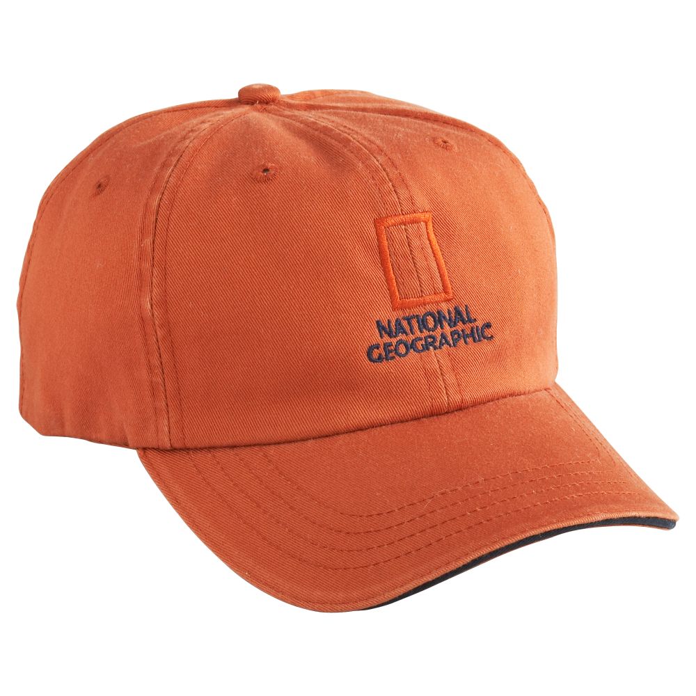 National Geographic Orange Baseball Cap 