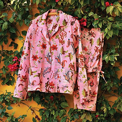 Indian Floral Travel Pajamas - Size Large